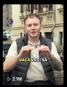 Clip viral 2.1M vizualizări