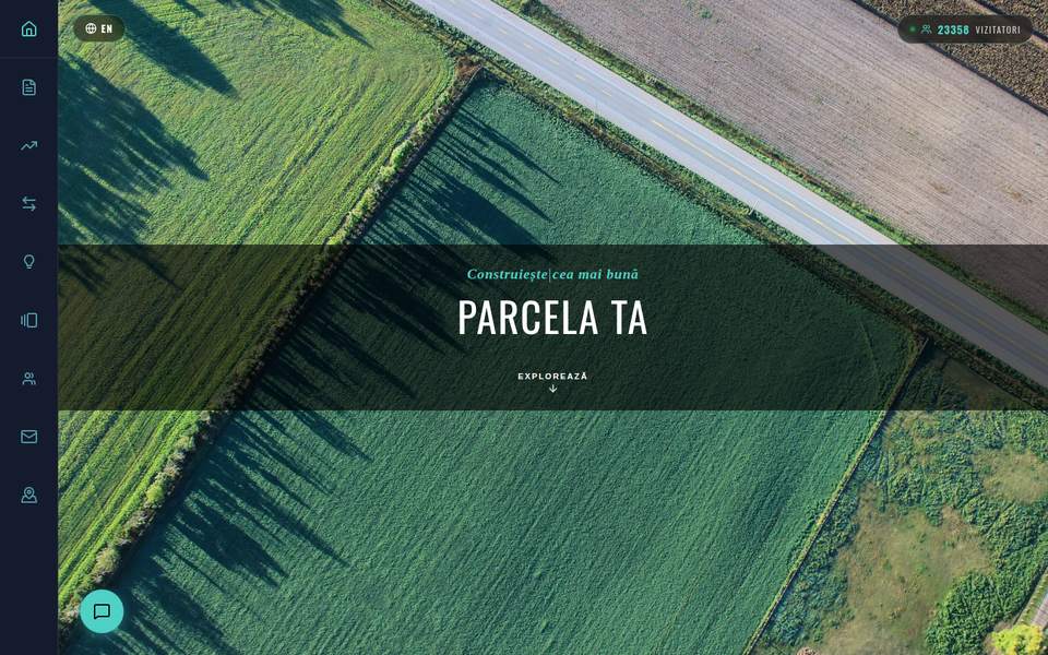 Harta interactivă de pe platforma parcelata.ro